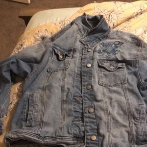 Embroidered denim jacket